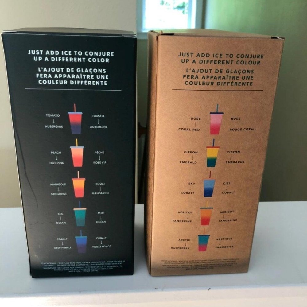 Starbucks Color Changing Reusable‎ Cold Cups 24oz Venti 10 Pack 2 Sets NEW - Picture 2 of 3